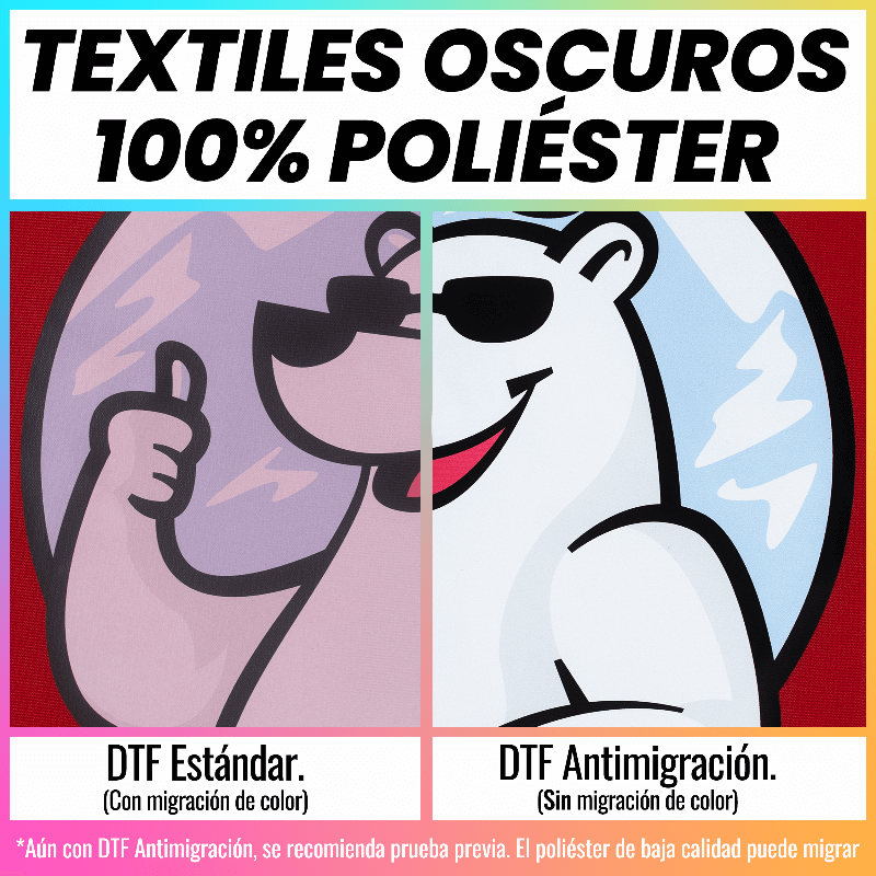 dtf antimigracion para poliester