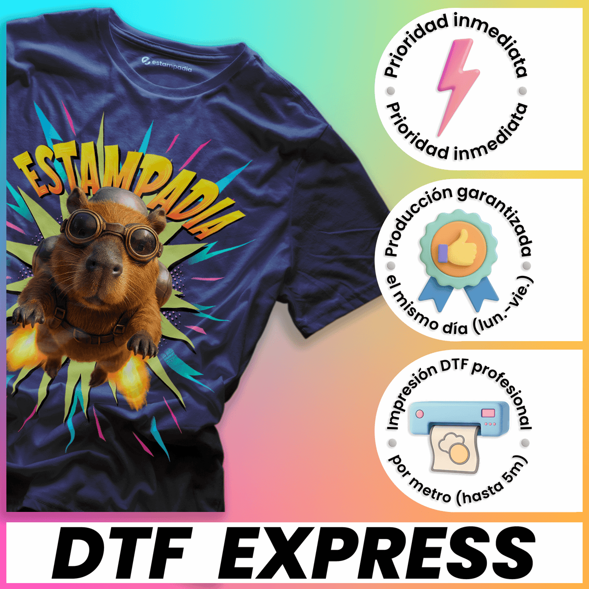 Impresión DTF Express x Metro – Impresión Mismo Día Hábil