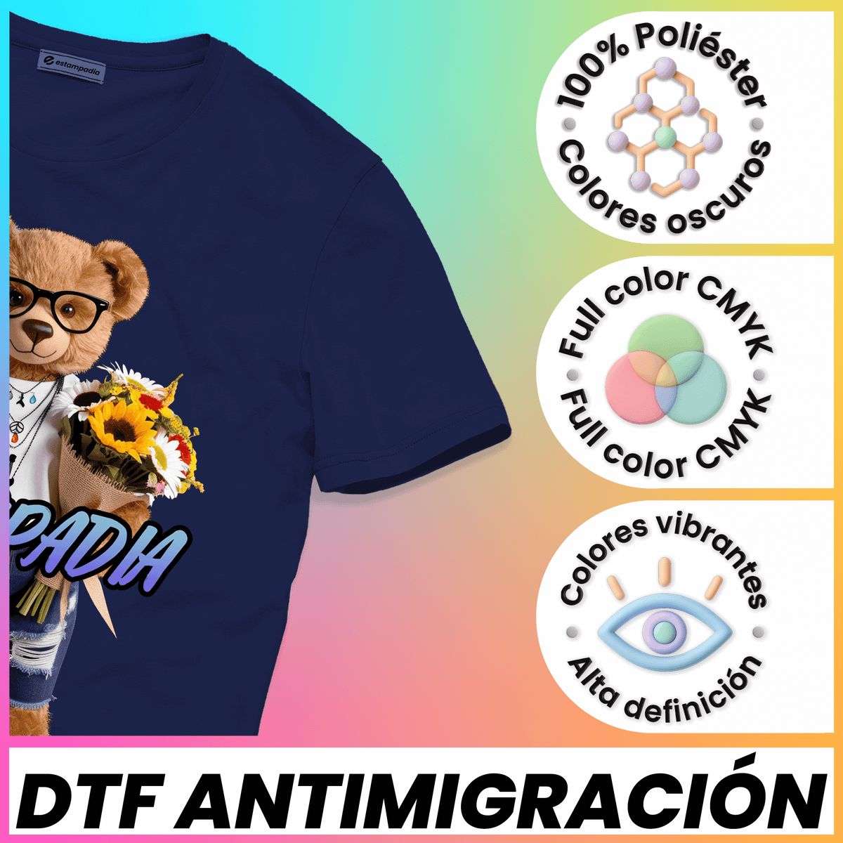 Impresion dtf para playeras de poliester 