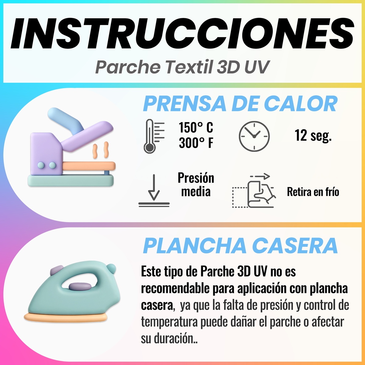 Parche Textil 3D UV (Alto Relieve TPU)