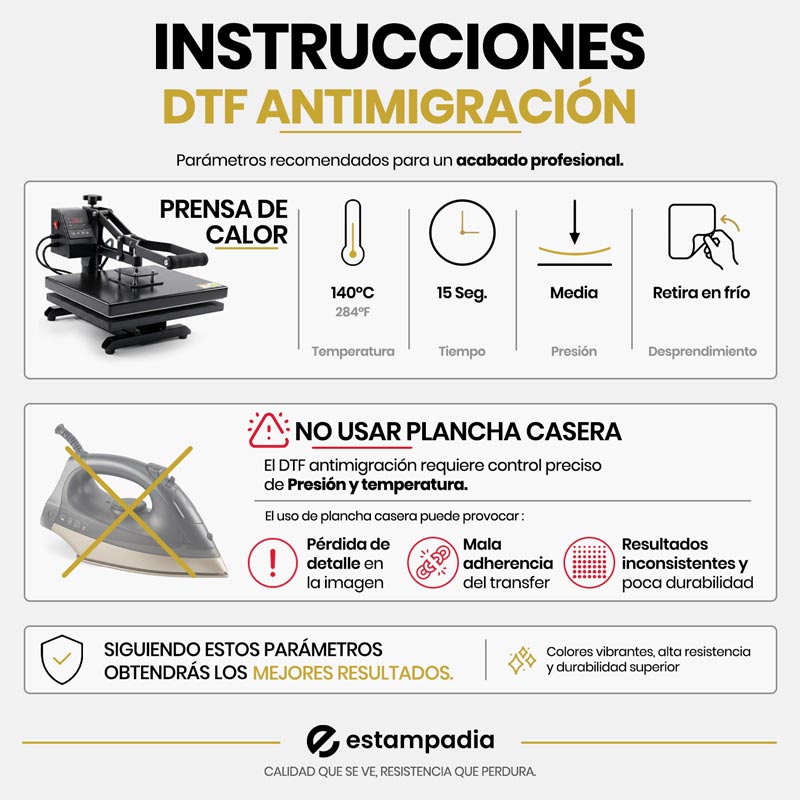 Impresión DTF Antimigración por metro (Adhesivo Negro)