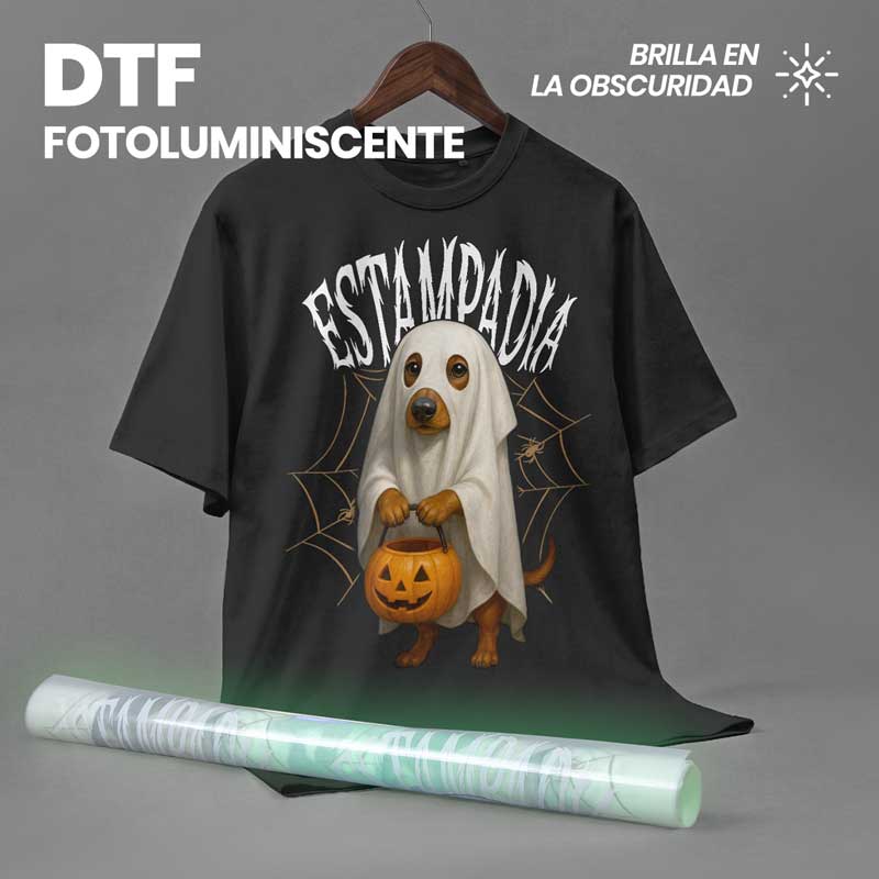 Impresión DTF Fotoluminiscente (Glow) por Metro