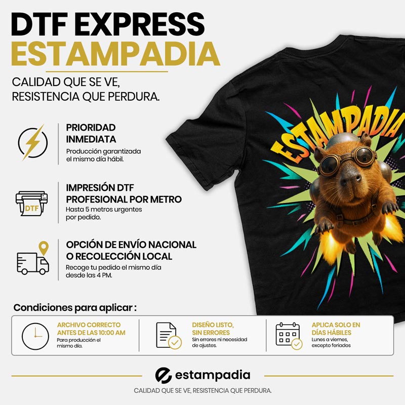 Impresión DTF Express por Metro – Impresión Mismo Día Hábil