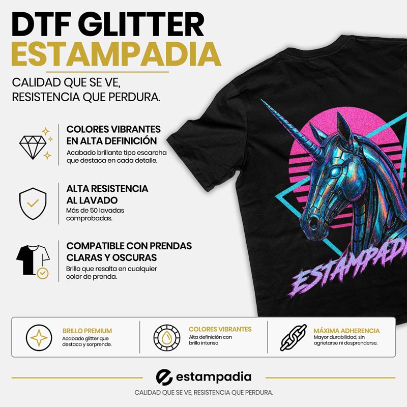 Impresión DTF Glitter por Metro