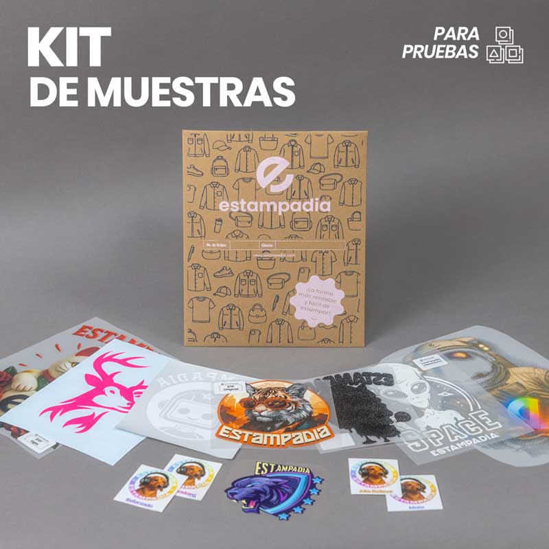 Kit de Muestras DTF Textil,DTF UV y Transfer Serigráfico