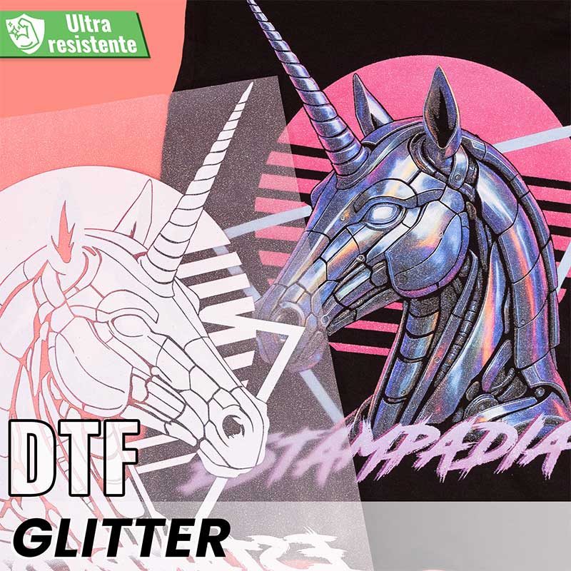 Impresión DTF Glitter x Metro